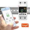 Qoltec Jednofazowy elektroniczny licznik | miernik zużycia energii | DIN35 | zdalne sterowanie | historia pomiaru | WiFi | TUYA 